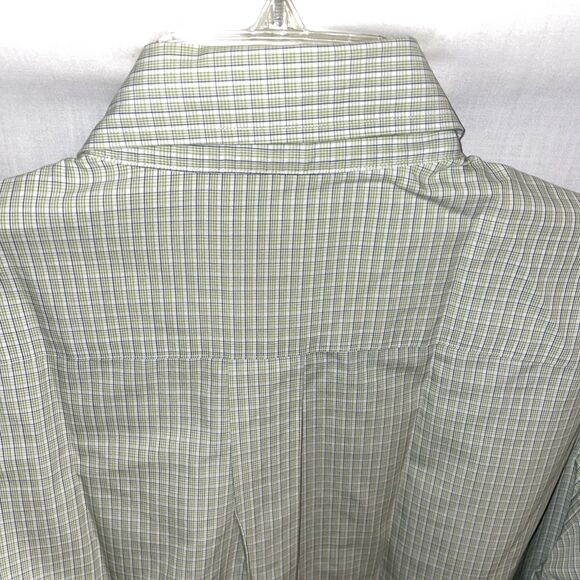 Brooks Brothers 346 Men’s Dress Shirt Size Medium Green Striped Business Formal - Picture 8 of 12